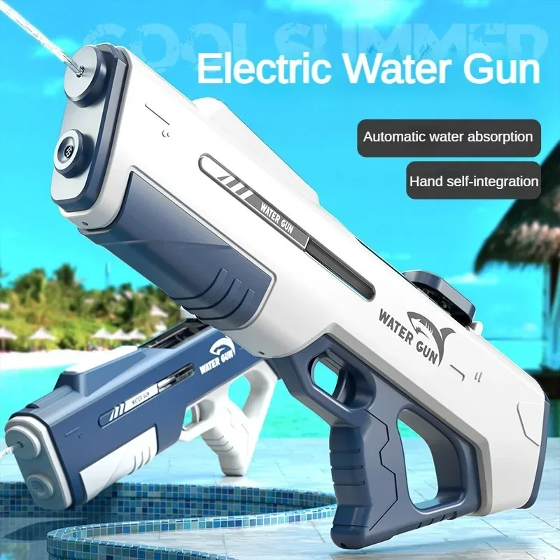Summer Outdoor ToyChildren Automatic Water Absorption Electric Water Gun Toys Hand Self-integration High-pressure Watergun