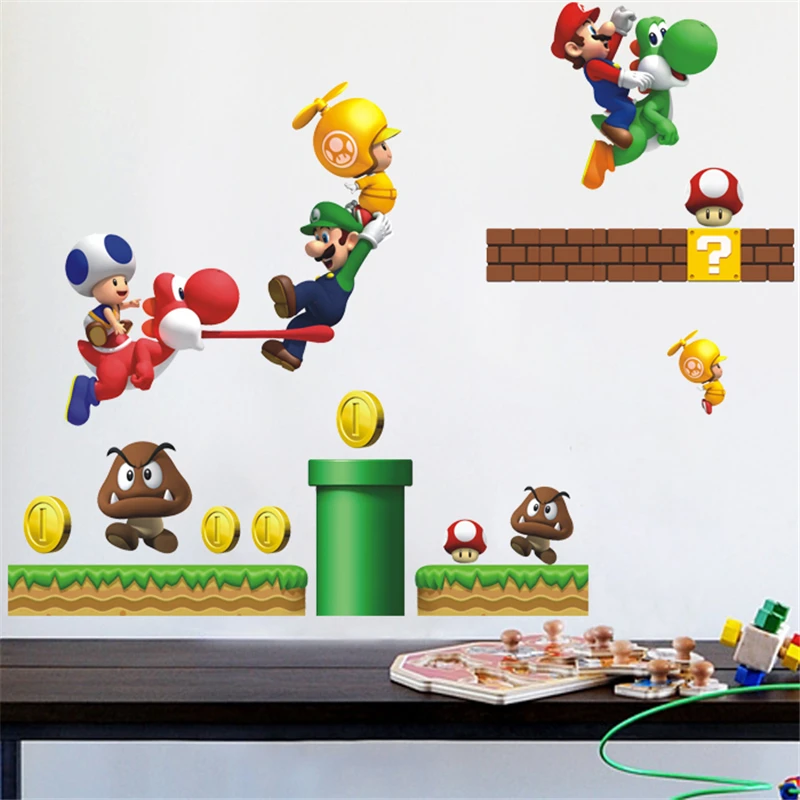 3d Wall Stickers For Kids Room Home Decoration Diy Cartoon Game Theme Pvc Mural Art Boys Bedroom Wall Decals