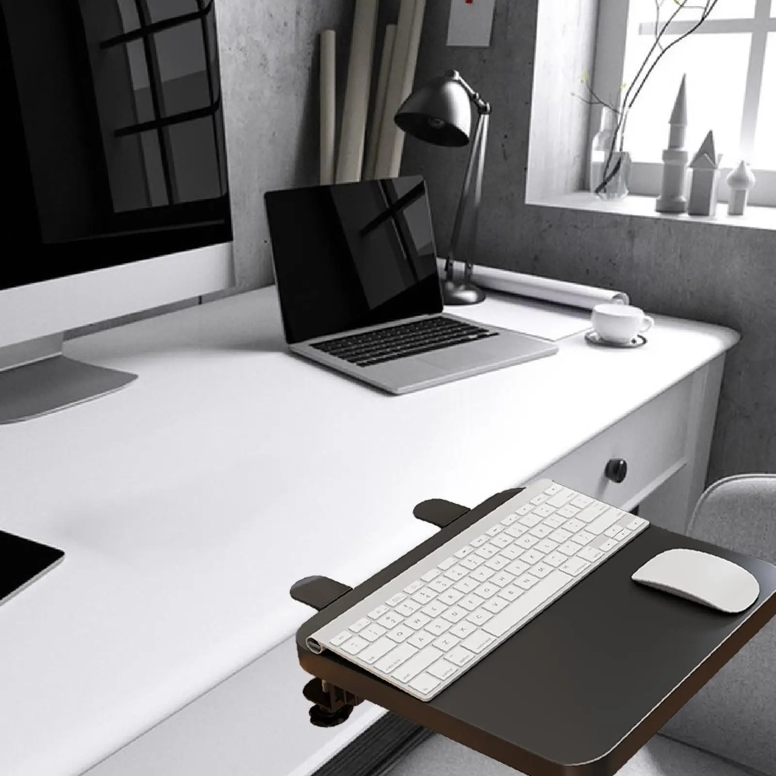 

Desk Extension Board Arm Rest Expansion Foldable for Office Multifunctional Ergonomic Clamp on Men Women Wrist Support