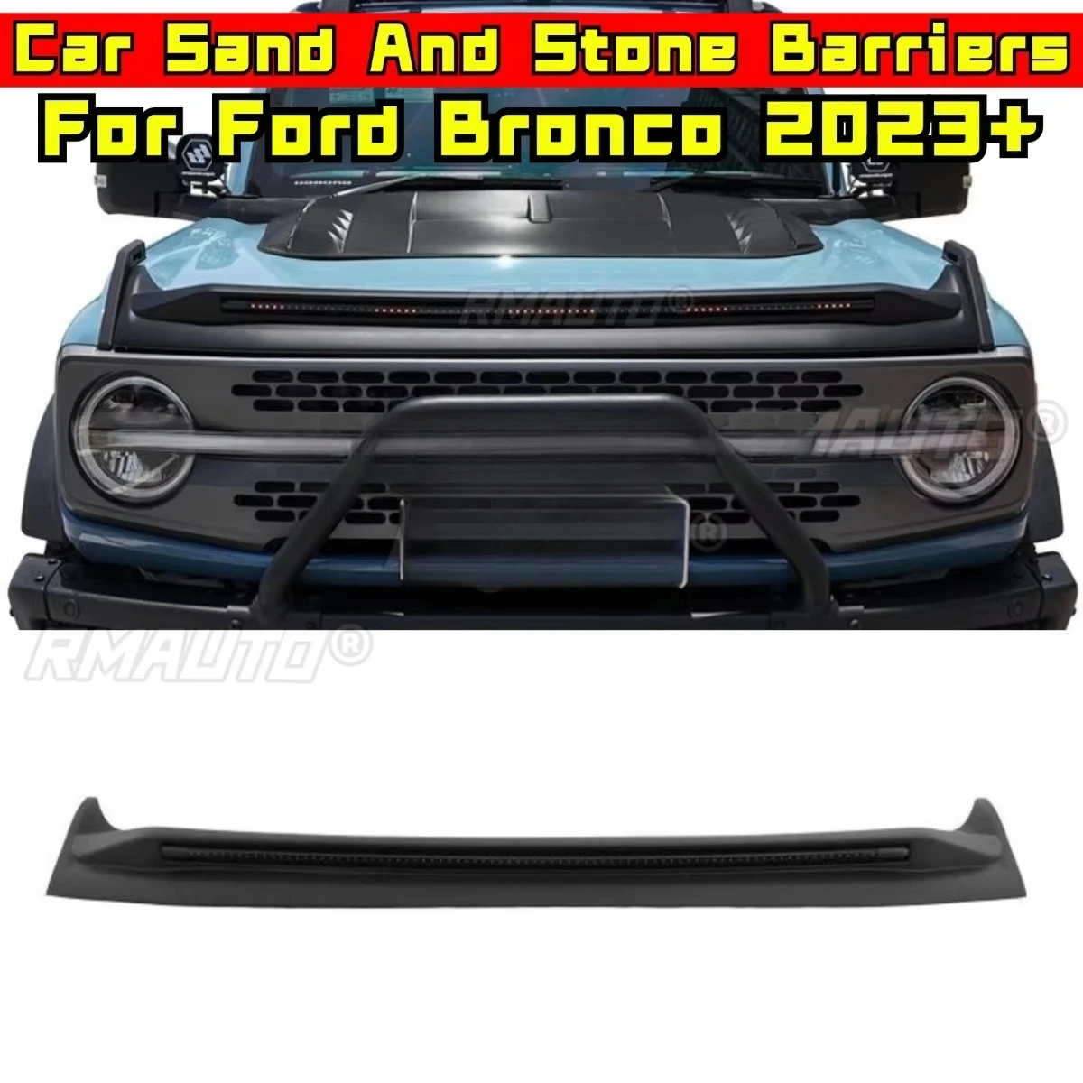 

Автомобильный светодиодный гравийный барьер, песочные и каменные барьеры для Ford Bronco 2023+, комплект кузова, автомобильные аксессуары