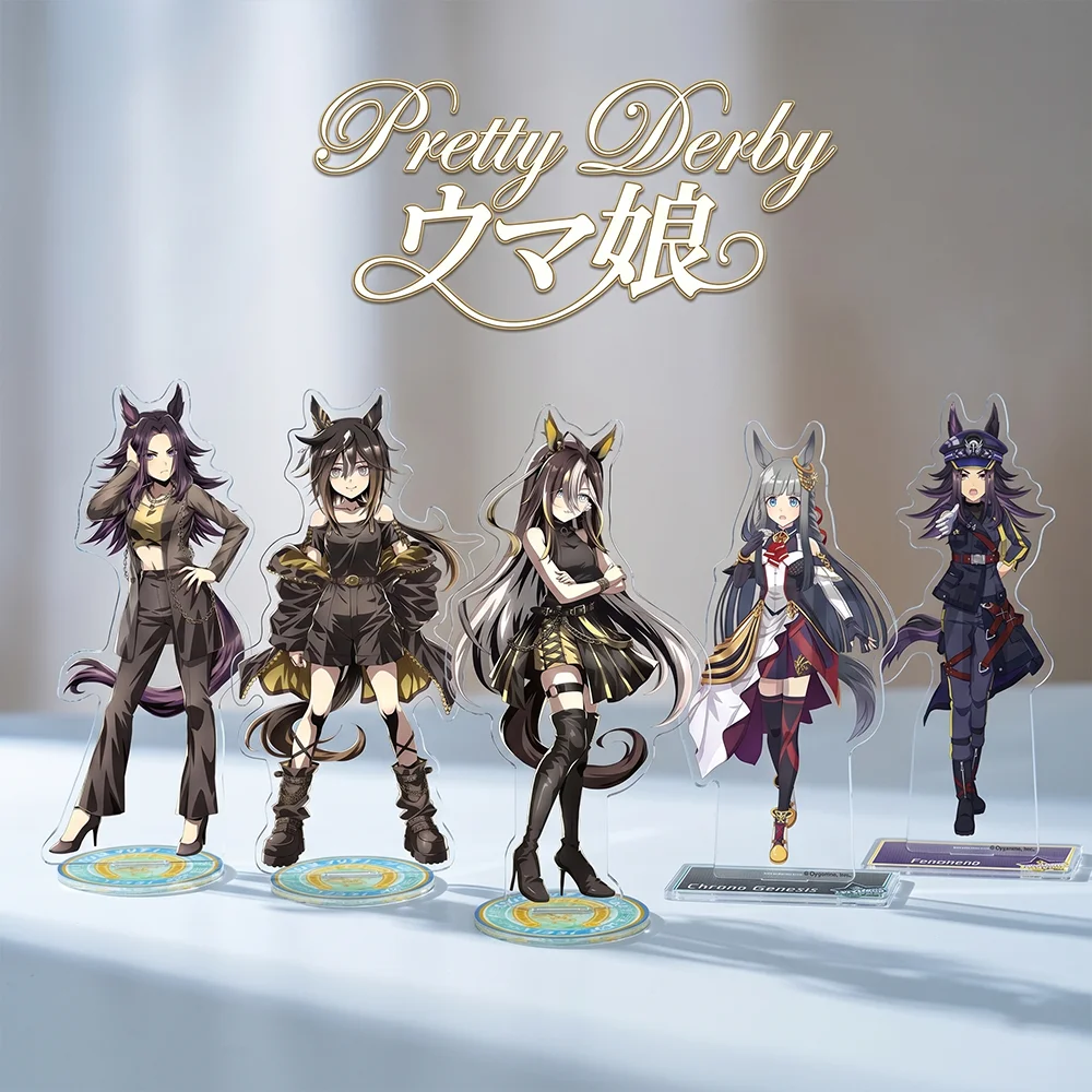Horse Racing Pretty Derby Golden Week Ver 15CM Double Sided Acrylic Stand Keychain 2026 New Anime Stand Okai Teio Desk Decor