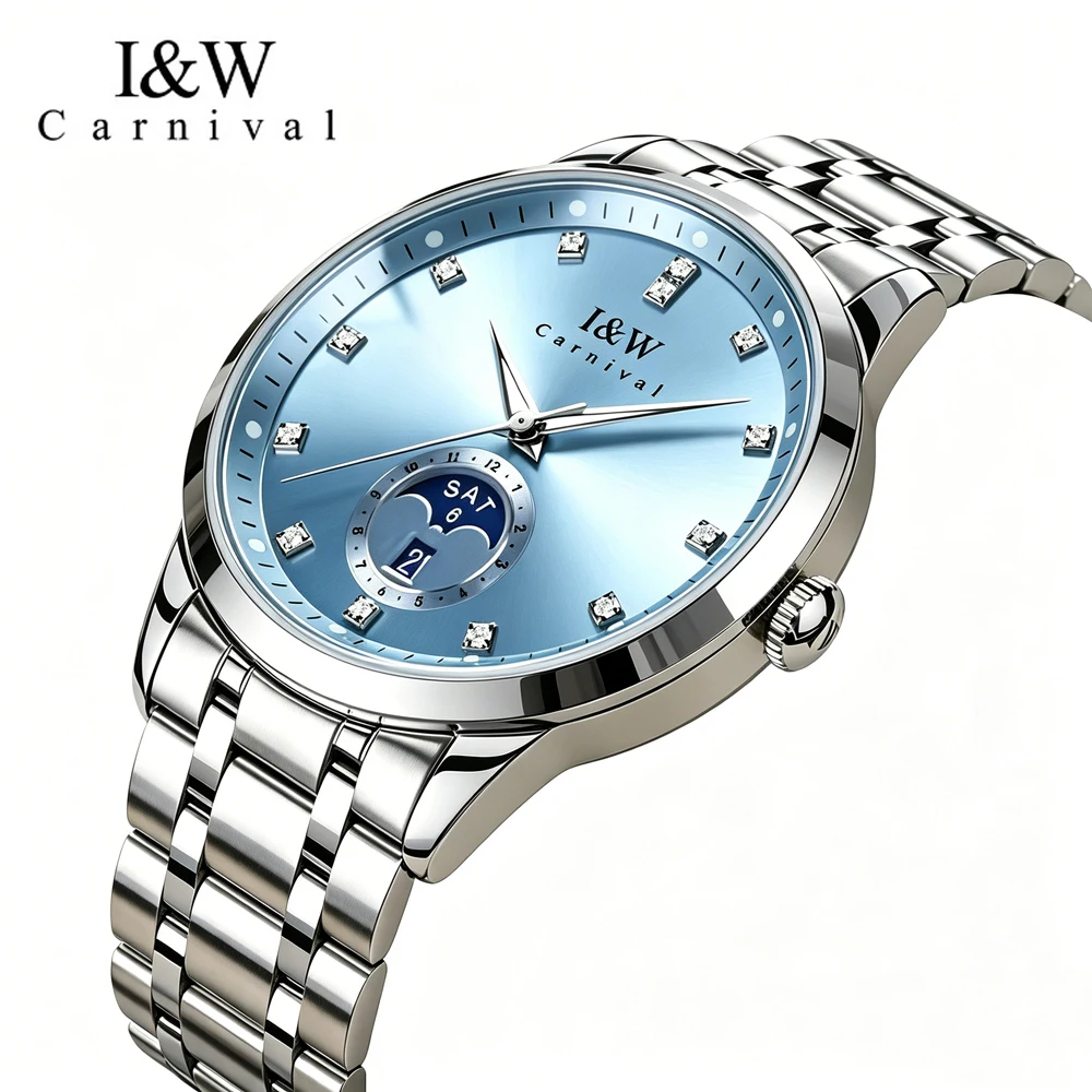 IW Herren Automatik-Mechanische Uhr 41mm Edelstahl Saphirglas Leuchtendes Zifferblatt Wasserdicht 30M Casual Herren Geschenk