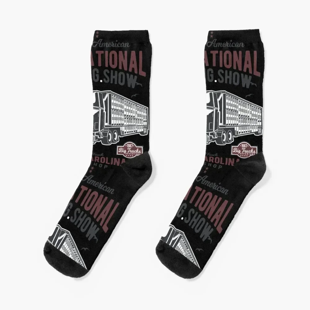 

truck Socks floral warm winter custom hockey Socks For Men Women's