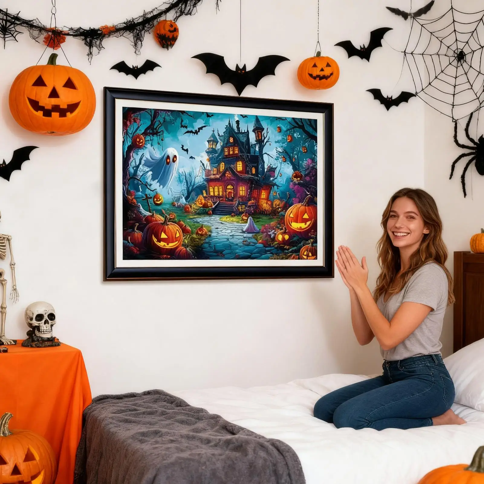 ハロウィン ジグソーパズル ホラー お化け屋敷 ジグソーパズル 家族活動 パーティーゲーム おもちゃ 十代の若者向け 子供 リラクゼーション ホーム