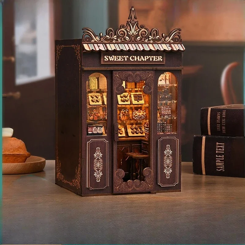 الفصل الحلو DIY كوخ نموذج بناء دمية مصغرة تجميعها يدويا سطح المكتب ديكور المنزل #2