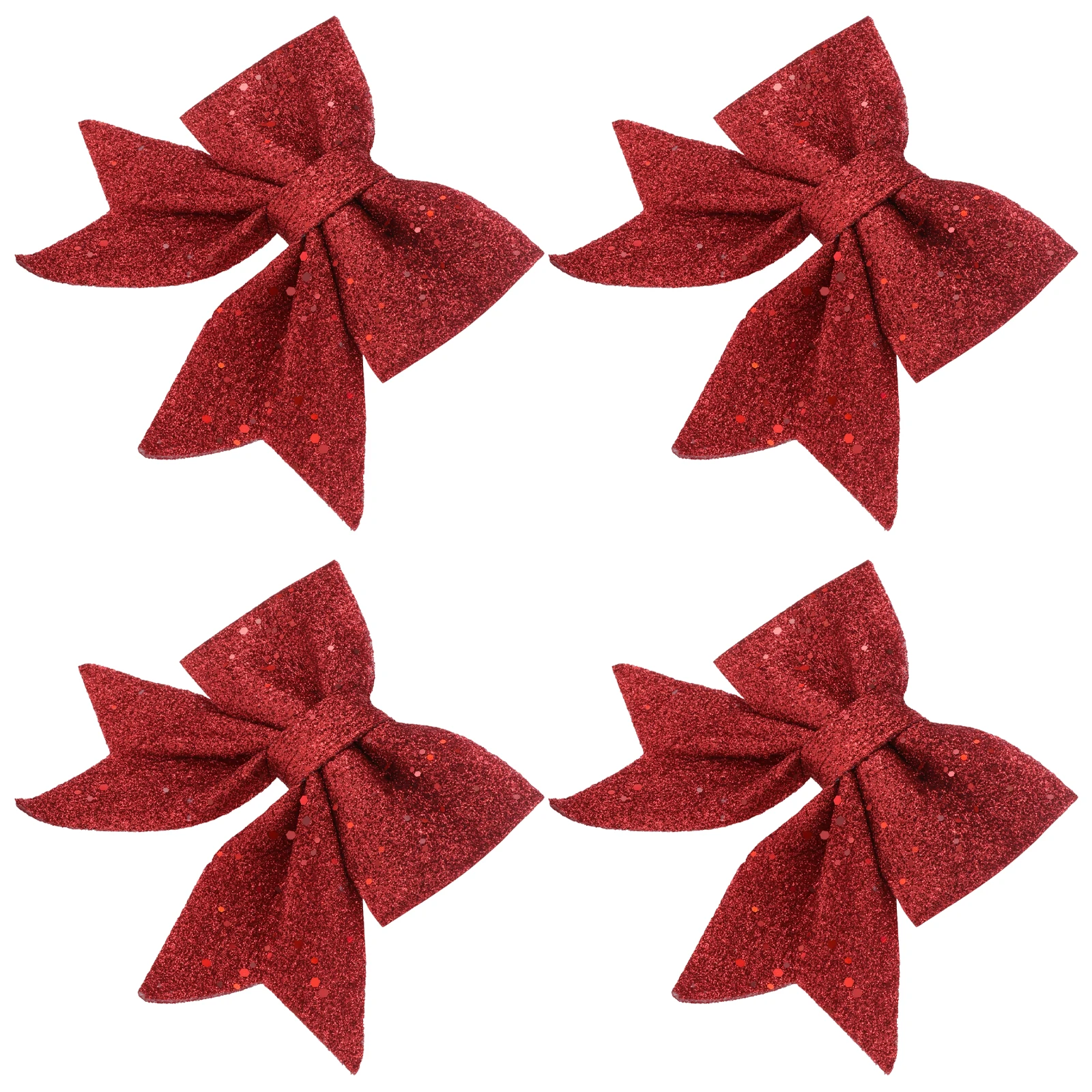 

1pc Diy Decorative Bows Christmas Tree Ornaments Gold Pearl Wool Reusable Small Bow Gift Decorations Masquerade Party