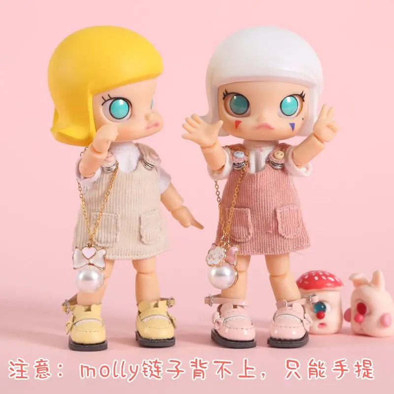 OB11ตุ๊กตาแบบมีสายรัด1/12จุด BJD ตุ๊กตาหมู meijie GSC แข็ง MOLLY Doll เสื้อผ้ารอบเล็บ