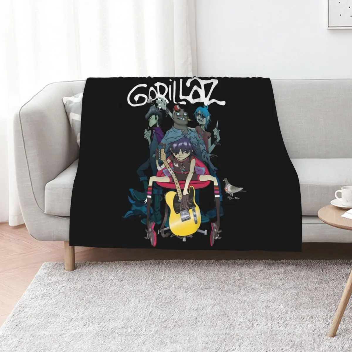 Copy of A road to somewhere one gorillaz ,gorillaz gorillaz gorillaz Throw Blanket Giant Sofa warm winter Nap Blankets