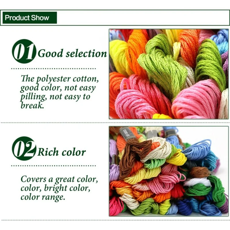 100/50/8/5PCS Environmental Protection Cross Stitch Embroidery Thread Embroidery Thread Polyester Cotton Thread Embroidery Line - Image 4