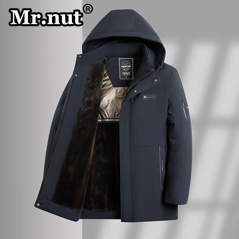 Mr.nut Men's Clothing Winter New Fleece Thickened Jacket Thermal Windbreak Jackets Durable Outdoor Activities Male Cotton Coats