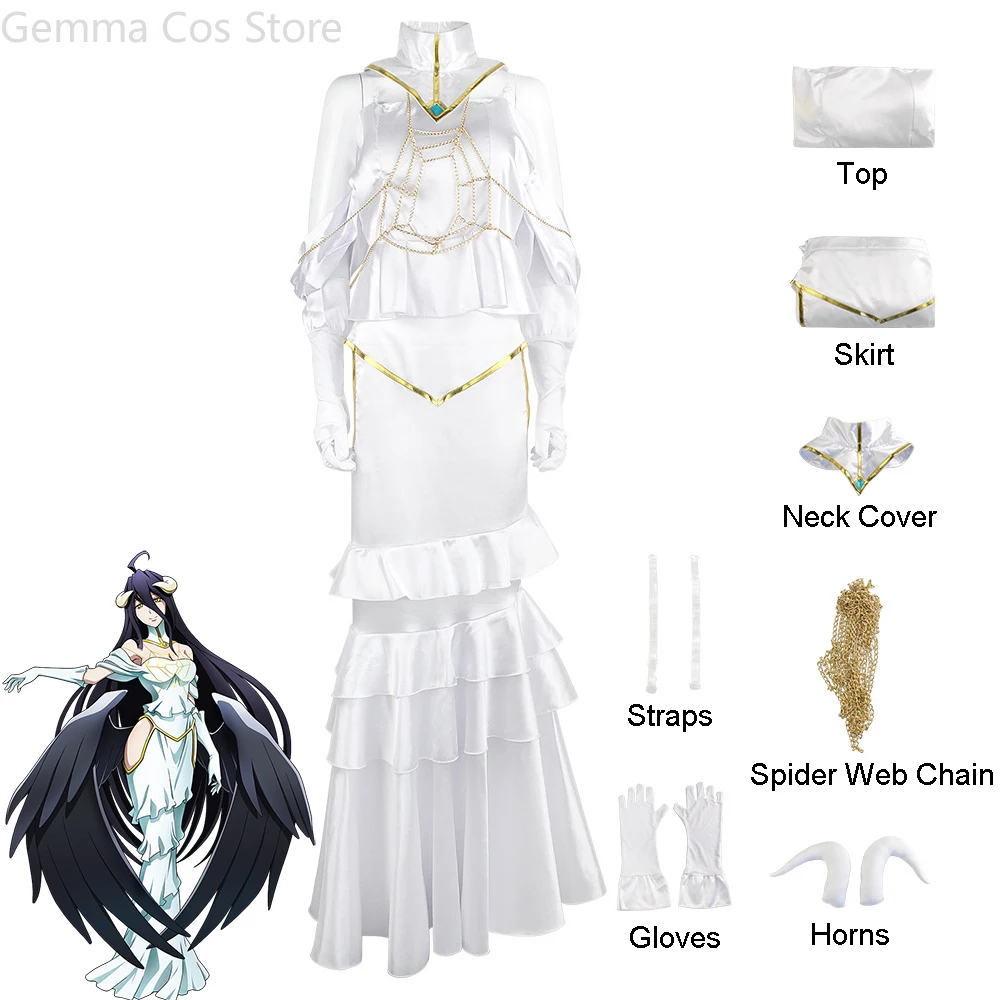 

Overlord Albedo Cosplay Costume Dress Skirt Anime Sexy Noble Role Play Uniform Accessories Halloween Christmas Carnival Full Set