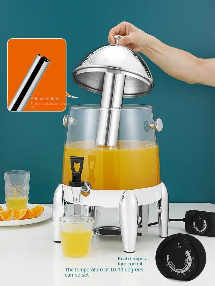 دلو عصير التدفئة الكهربائية ، شفافة ، العزل التجاري ، آلة المشروبات ، دينغ القهوة ، 220 فولت