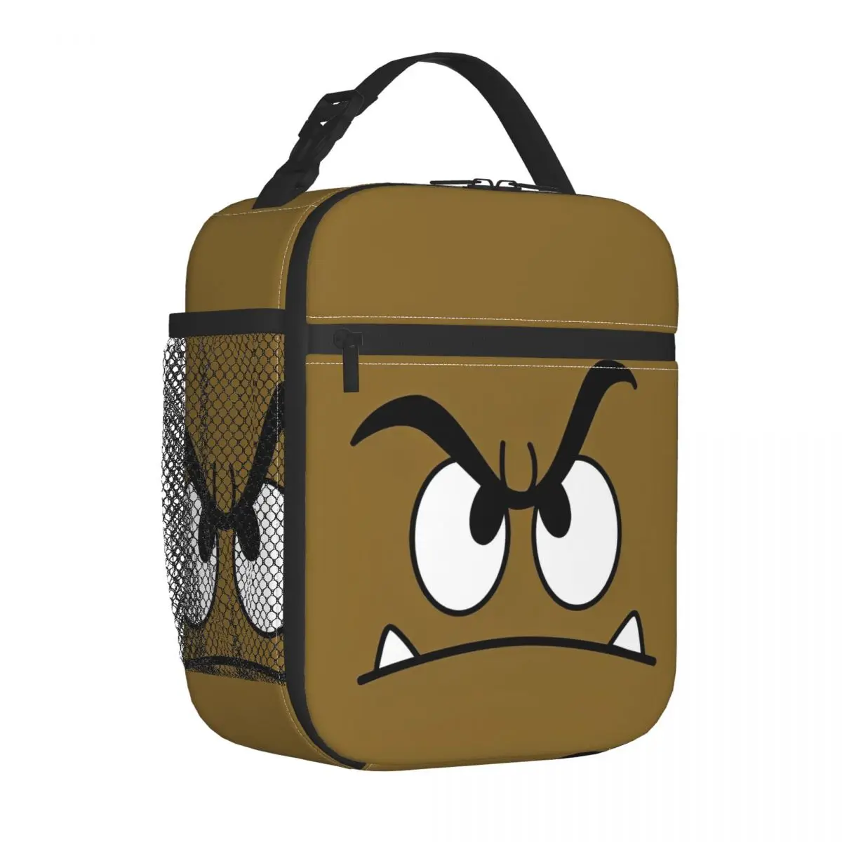 Goomba Marios Bruine Paddestoel Geïsoleerde Lunchtassen Hoge Capaciteit Herbruikbare Thermische Tas Tote Lunchbox Strand Outdoor Bento Pouch