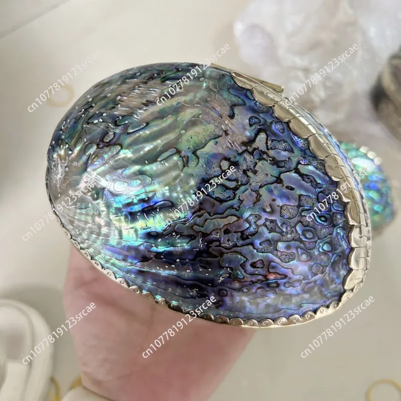 Abalone shell jewelry box home high value light luxury retro style storage box earrings ring gift box