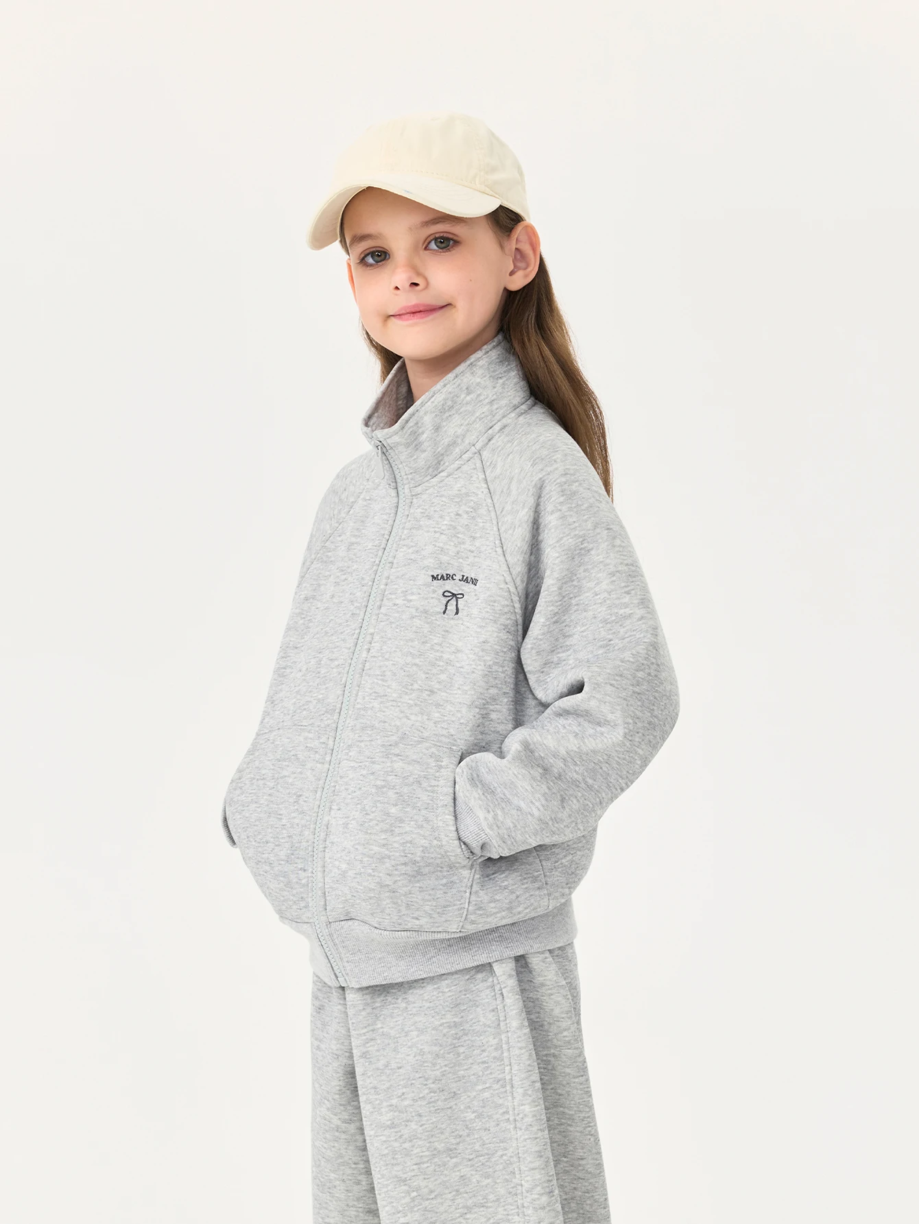 

MARC & JANIE Kids Big Girl Soft Fleece-Lined Stand Collar Jacket Sports Jacket for Autumn& Winter 551539