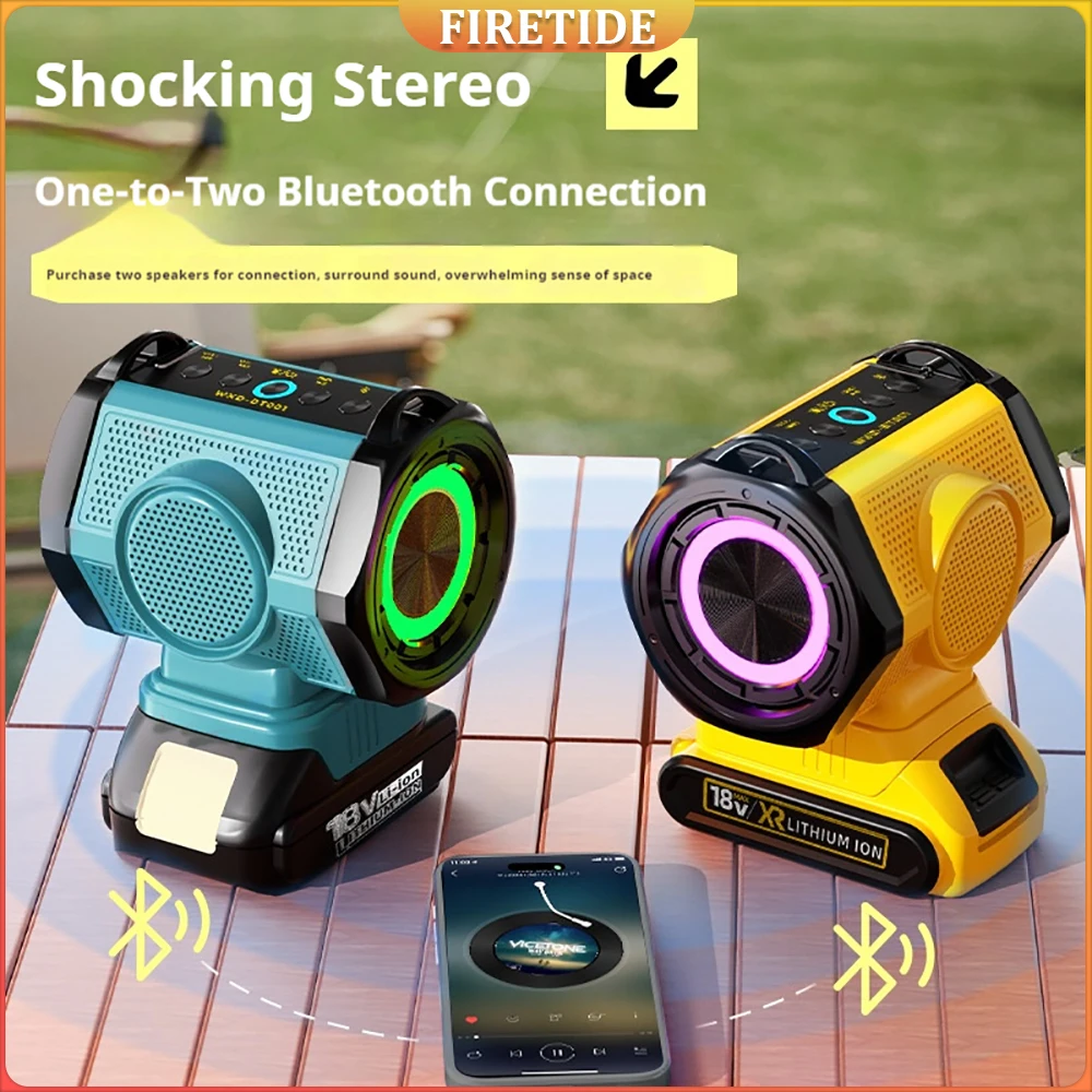 

Portable Speaker Fit for Milwaukee 18V Battery with USB & Type-C Charging Port Bluetooth-compatible Speaker (No Battery)