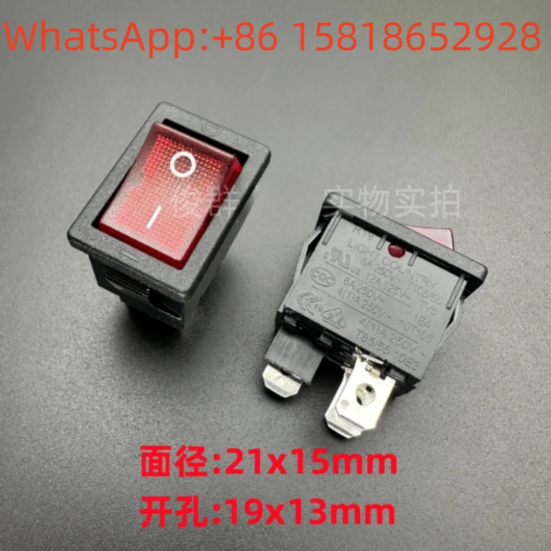 5 pieces Taiwan Liangqun LIGHT COUNTRY R19 boat-shaped switch with light, rocker 3-pin 2-position 6A power button