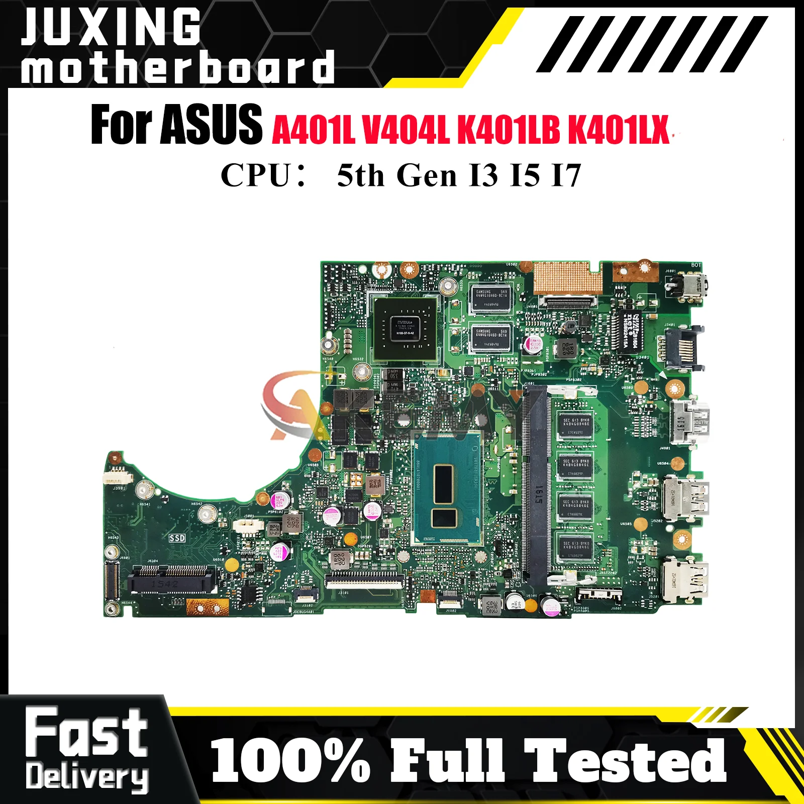 

K401LB Материнская плата для ноутбука ASUS VivoBook V404L K401LB A401L V405L K401LX K401L Материнская плата с процессором I3 I5 I7 100% ОК шт.