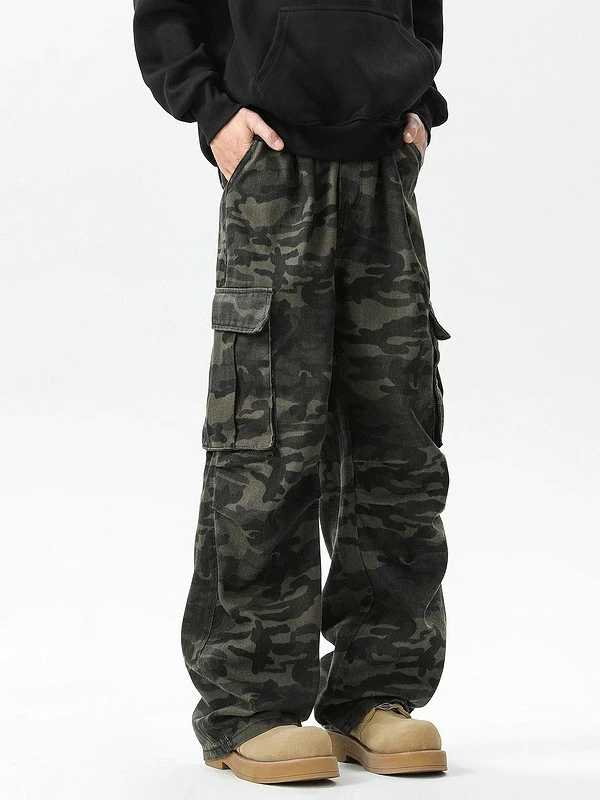 

Брюки-карго женские эластичные весенние хлопковые регулируемые трапециевидные брюки для путешествий городской пояс дышащие вентилируемые свободные шнурки пряные