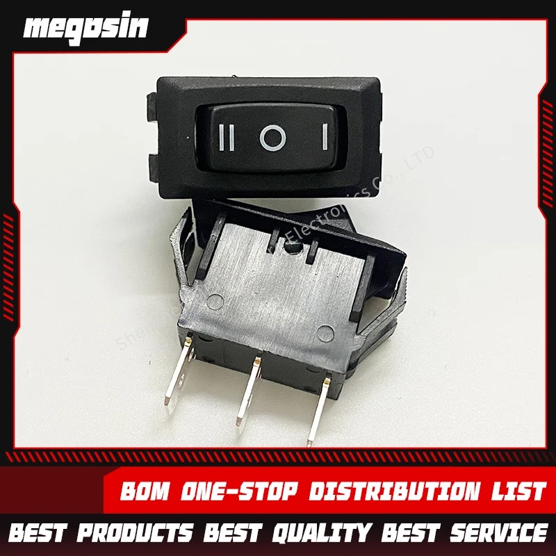 5PCS/LOT boat-shaped switch RL1-5 three-pin three-position non-reset rocker switch T125/55 1E4