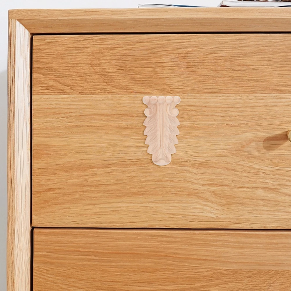 

2Pcs Unfinished Wood Carved Appliques Vintage Style Decorative Corner Moldings for Furniture Fireplace Home Decor