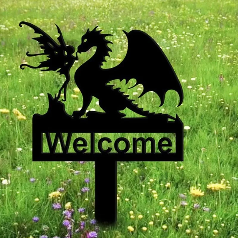1pc Memorial Stake Cemetery Grave Marker Waterproof Lawn Ground Insert Sign Garden Commemorative Decor Craft Ornament