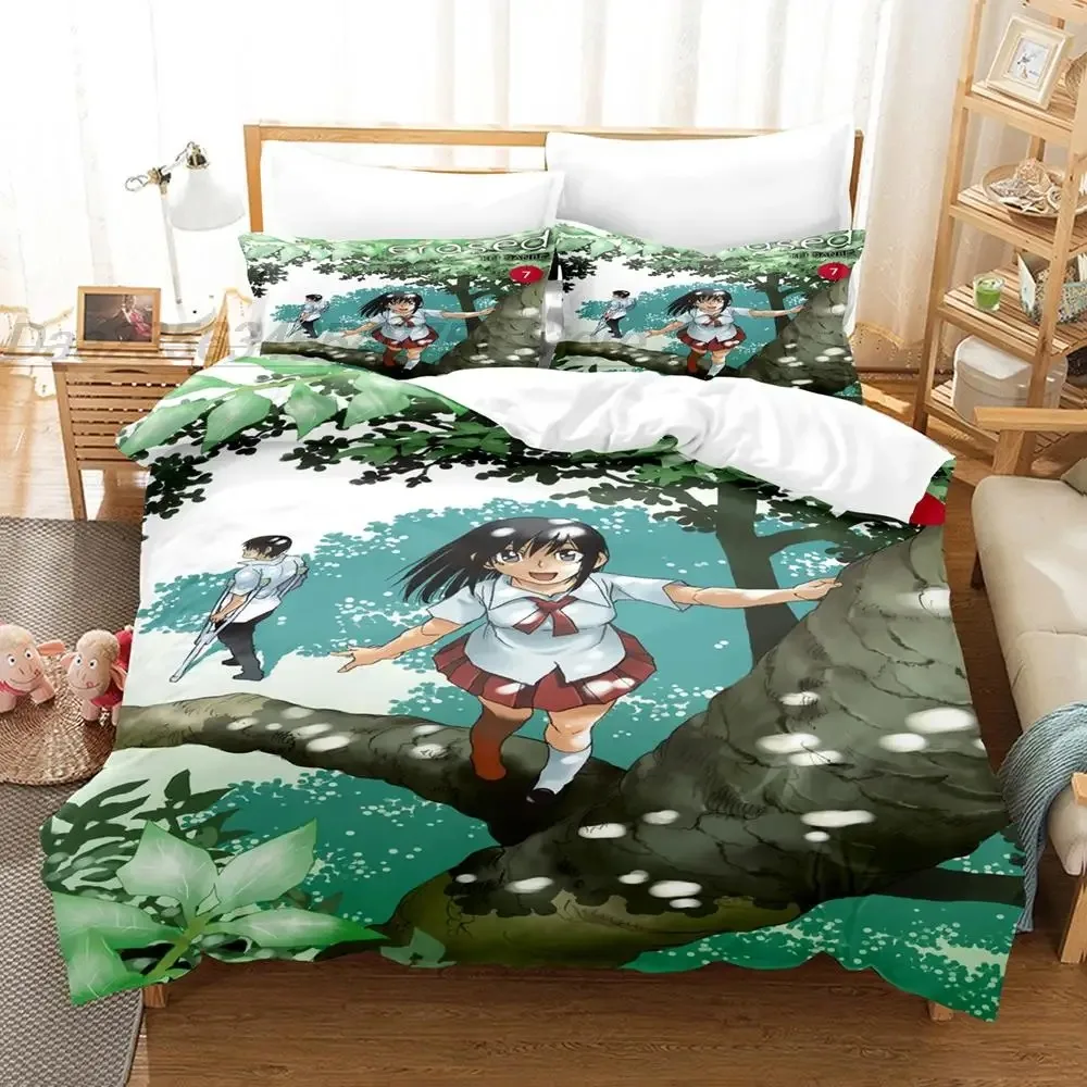 Erased Bedding Set Single Twin Full Queen King Size Bed Set Aldult Kid Bedroom Duvetcover Sets 3D Anime roupa de cama casal