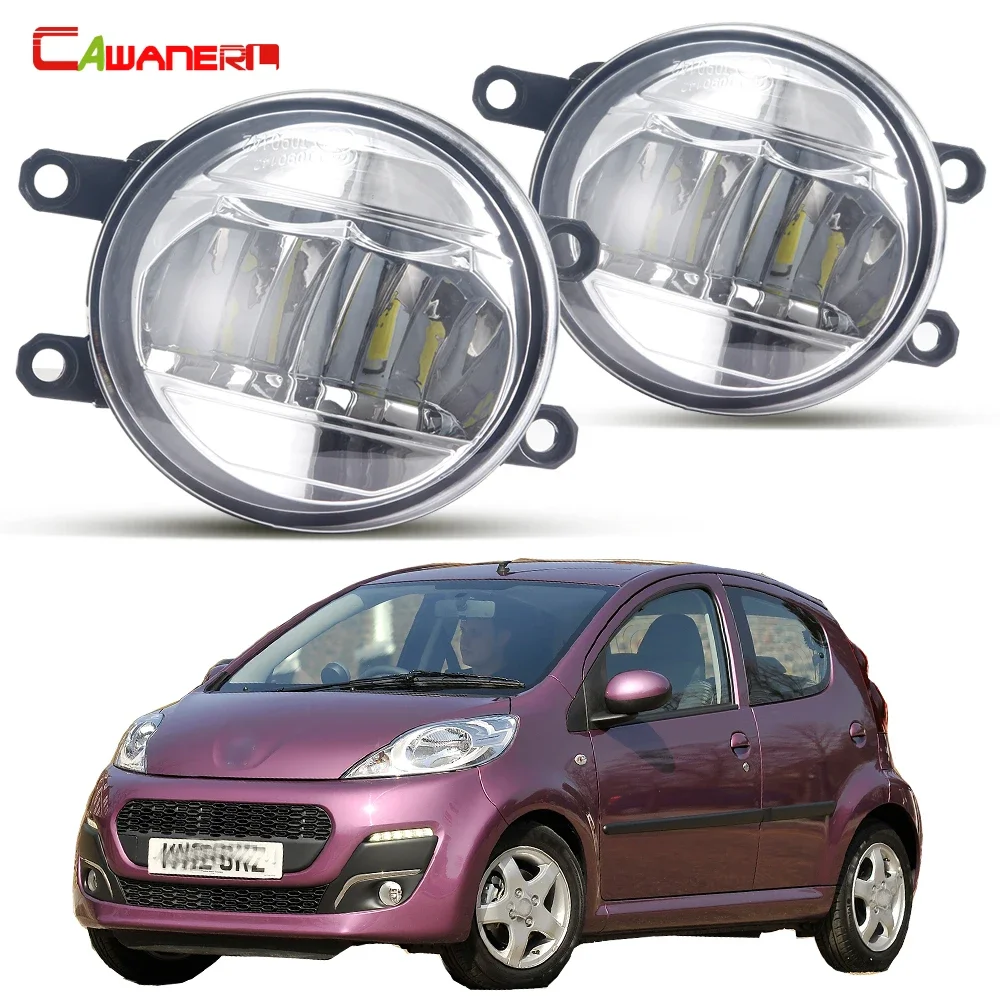 2 X LED Fog Light Assembly Car Front Bumper DRL Fog Daytime Running Lamp 30W 12V For Peugeot 107 (PM_, PN_) Hatchback 2005-2014