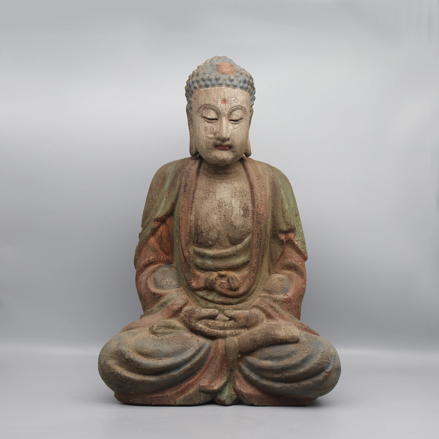 Natural Wooden Sculpture, Sitting Buddha Statue, Home Decoration