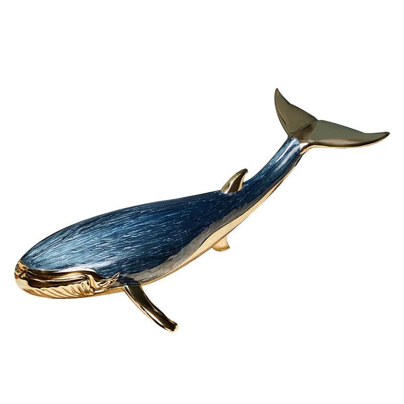 

enamel whale ornaments, high-end atmospheric living room, TV cabinet decorations, handicrafts, new house housewarming gifts
