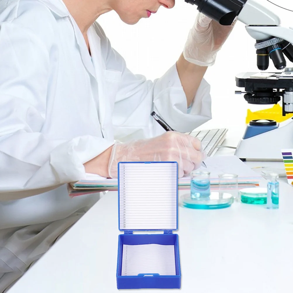 

3Pcs Microscope ABS Material Laboratory Supply Slide Storage Tray Scientific Research Medical Use