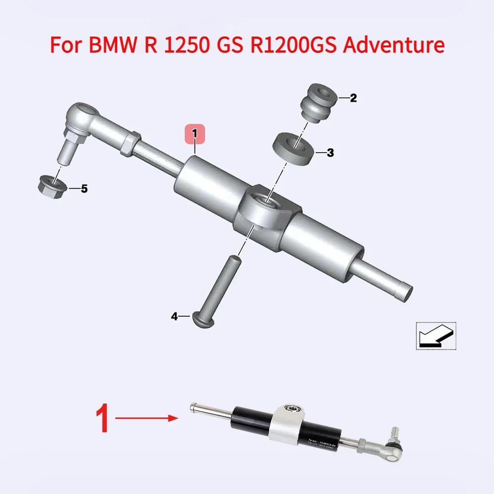 Motorcycle Steerring Damper Stabilizer Balance Bar For BMW R 1250 GS R1200GS Adventure LC R1200RT R1250 RT 2012-2025 Accessories