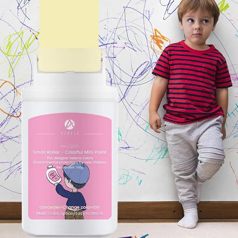 Mini Rouleau de Peinture Murale en Latex avec Réparation, Brosse à Rouler