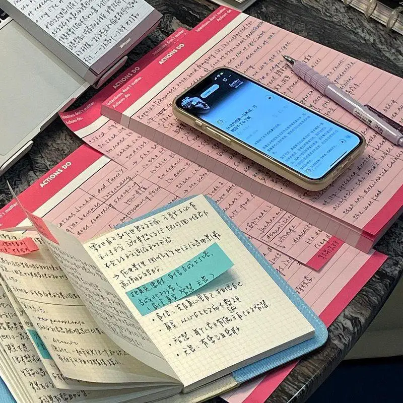 1pcs Korean Style Minimalist B5 Notebook Large Capacity Thick Paper Notepad Multifunctional Diary English Vocabulary Notebook