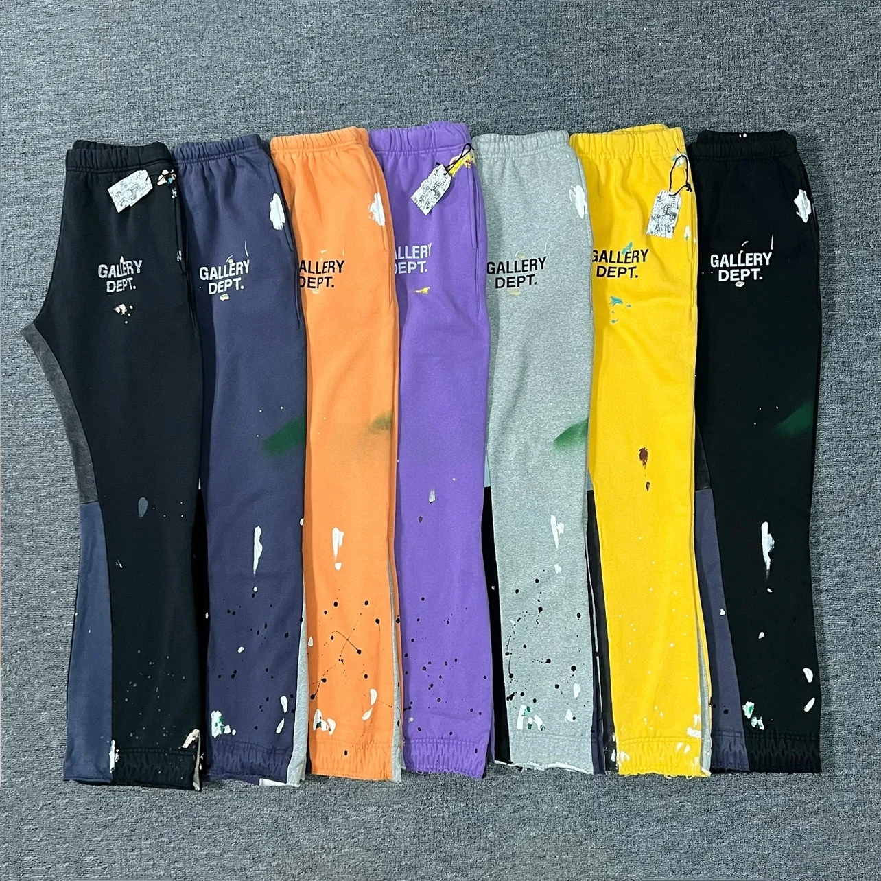 

Мужские расклешенные спортивные брюки с ручной росписью, свободного кроя, повседневные, молодежные, для весны и осени, утепленные