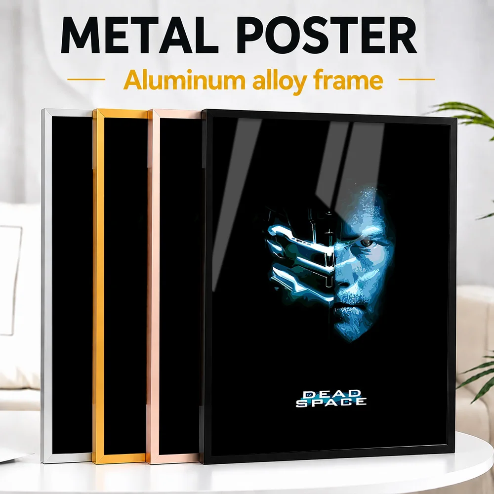 Dead Space Isaac Clarke Framed Aluminum Metal Poster Customized Hero Tribute Wall Art Created For Players To Style Game Room