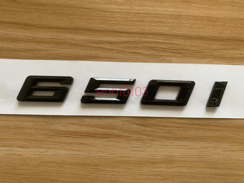 

Gloss Black 3D ABS Letters Trunk 650i Emblem Rear Badge for BMW 2017-2022 650i-