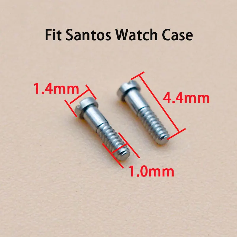 2PCS/5PCS Watch Stainless Steel Screw Fit SANTOS DE CARTIER Watch Case Back Accessories Repair Parts Aftermarket Replacements