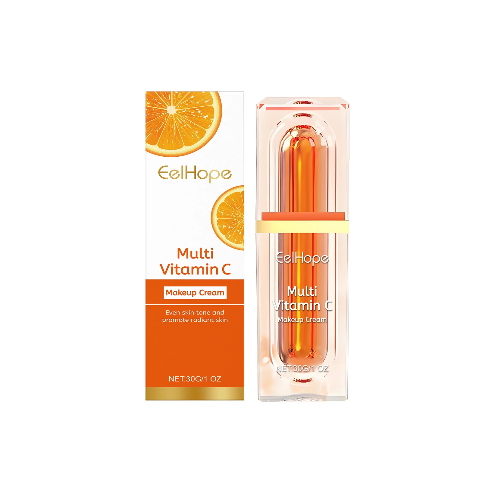 Multi Vitamin C Makeup Cream Enen Skin Tone Brightening Skin Glow Concealer Improve Skin Barrier Reduce Face Damaged Cream 30g