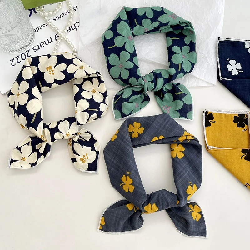 lenco-floral-de-algodao-e-linho-versao-coreana-novo-estilo-primavera-verao-para-mulheres-faixa-de-cabelo-e-protetor-de-pescoco-elegante-e-moderno