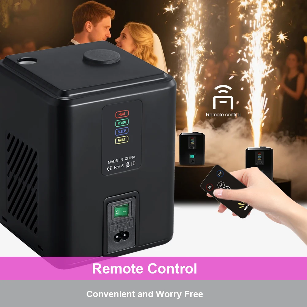 350W コールドスパークマシン DMX リモコンミニ噴水機スプレー冷炎ステージ機器 DJ ディスコ結婚式パーティー