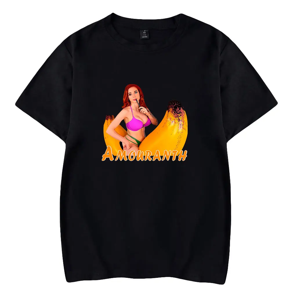 Amouranth Merch Tshirt Youthful Youtuber Crewneck Short Sleeve Tee Men Women T-shirt Harajuku Streetwear Unisex Clothes