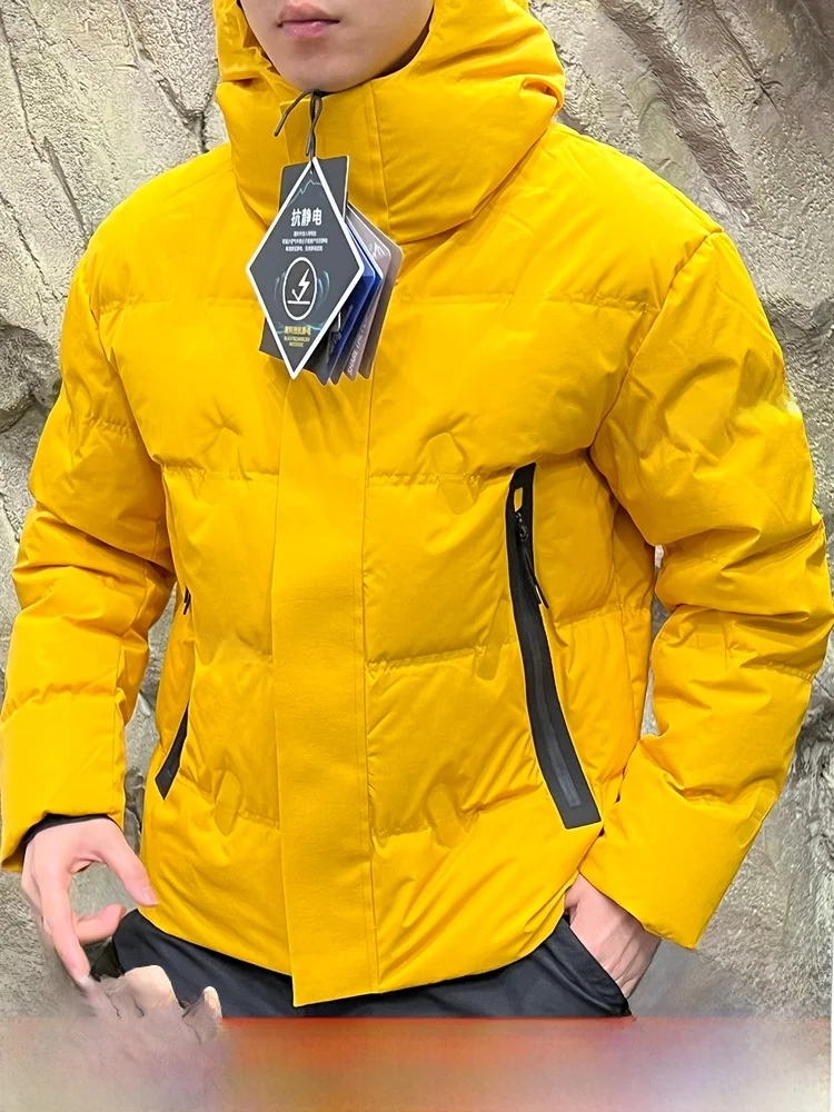 

Thiened Du down Puffer Jaet Men Women Outdoor Sports Windproof Warm Hooded Bread Sle down Jaet Extreme Cold Series
