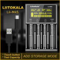 LiitoKala Lii-M4S Multifunctional Battery Charger for 3.7V 1.2V 18650 26650 21700 14500 18350 AA AAA A C and other batteries.