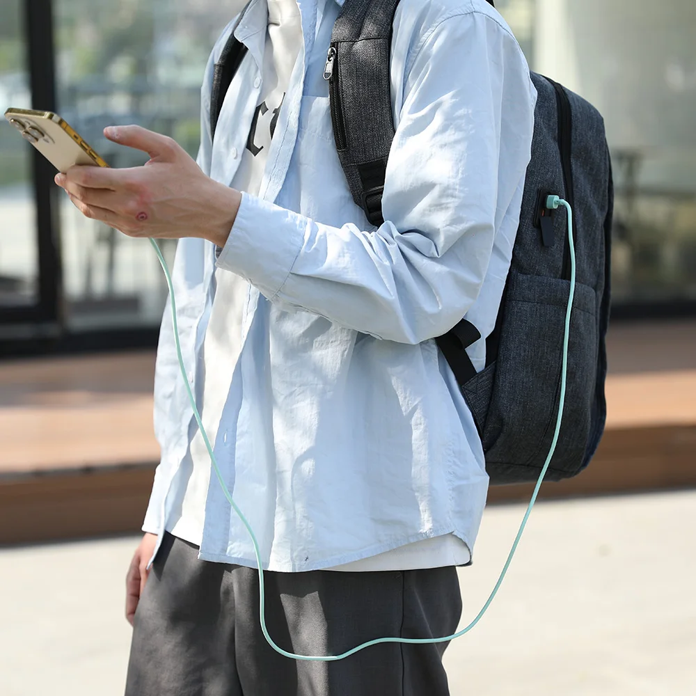 حقيبة ظهر مقاومة للماء للرجال من Tigernu مضادة للسرقة مقاس 15.6 بوصة حقيبة ظهر للكمبيوتر المحمول حقائب يومية غير رسمية للرجال حقيبة ظهر مدرسية للسفر بمنفذ USB