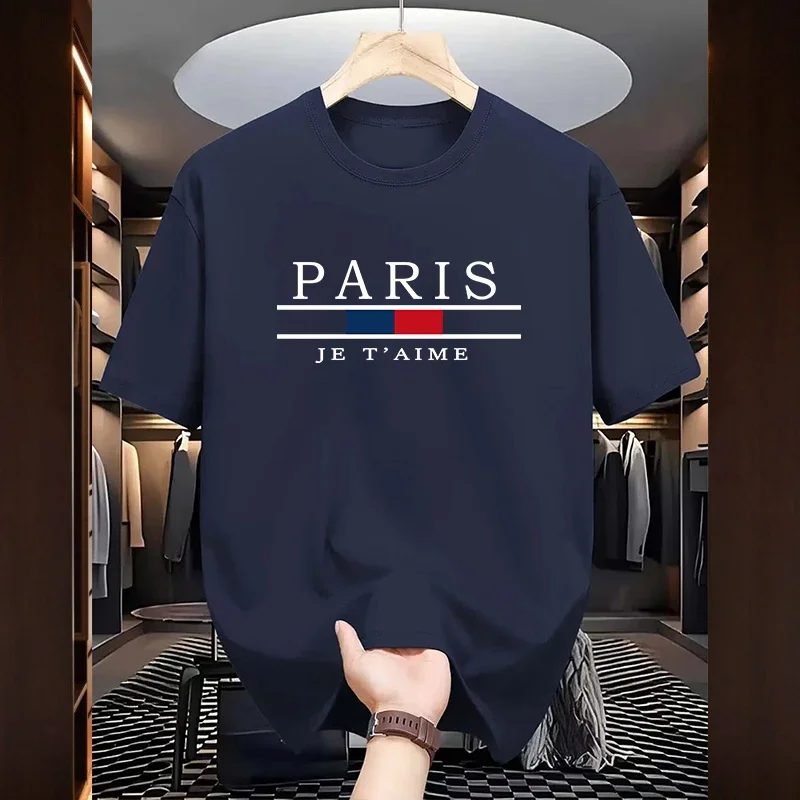 2025, heißer Verkauf, Herren-Baumwoll-T-Shirts, hochwertig, O-Ausschnitt, kurzärmelig, Tops, männlich, Zuhause, Outdoor, Komfort, weiche T-Shirts, urbane Freizeitkleidung