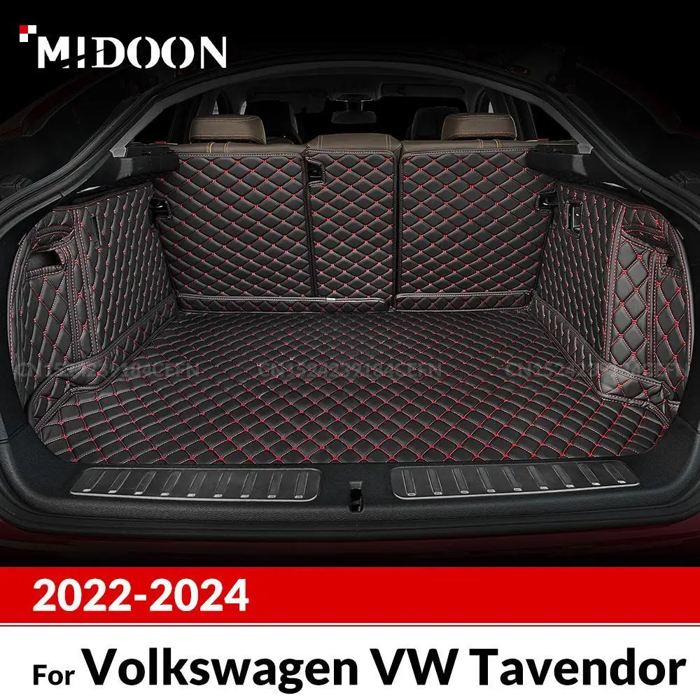 

Для Volkswagen VW Tavendor 2022-2024 автоматический коврик для багажника с полным покрытием, автомобильный защитный коврик, грузовой вкладыш, аксессуары для интерьера