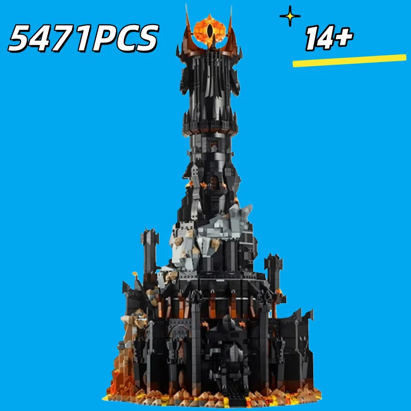 

5471 деталь MOC-10333: Черная Башня Баррада, темная модель, строительные блоки, украшение для дома, игрушки, подарок для взрослых на День рождения и Рождество