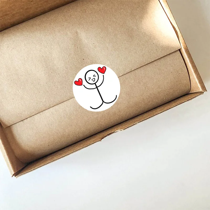 500 Buah Stiker Hari Valentine Lucu Label Cinta untuk Hadiah Liburan Pernikahan Dekorasi Stiker Amplop Penyegelan Buku Tempel