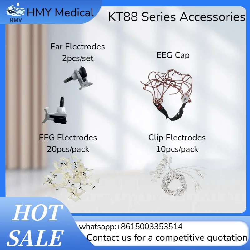 Replacement Parts for CONTEC KT88 EEG Monitor | Compatible Accessories Kit Includes EEG Cables, Probes, Electrodes and Sensors